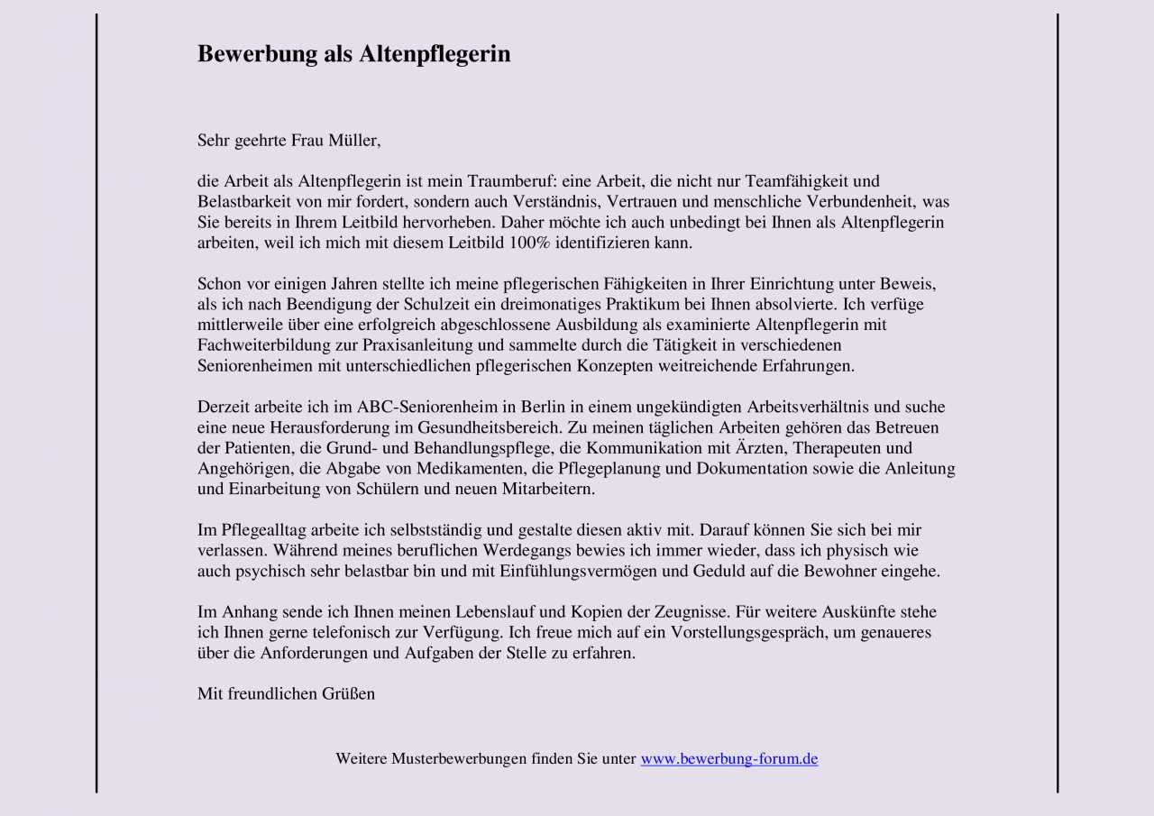 á… Bewerbung Als Ungelernte Altenpflegehelferin Bitte Um Tipps Bewerbungsforum