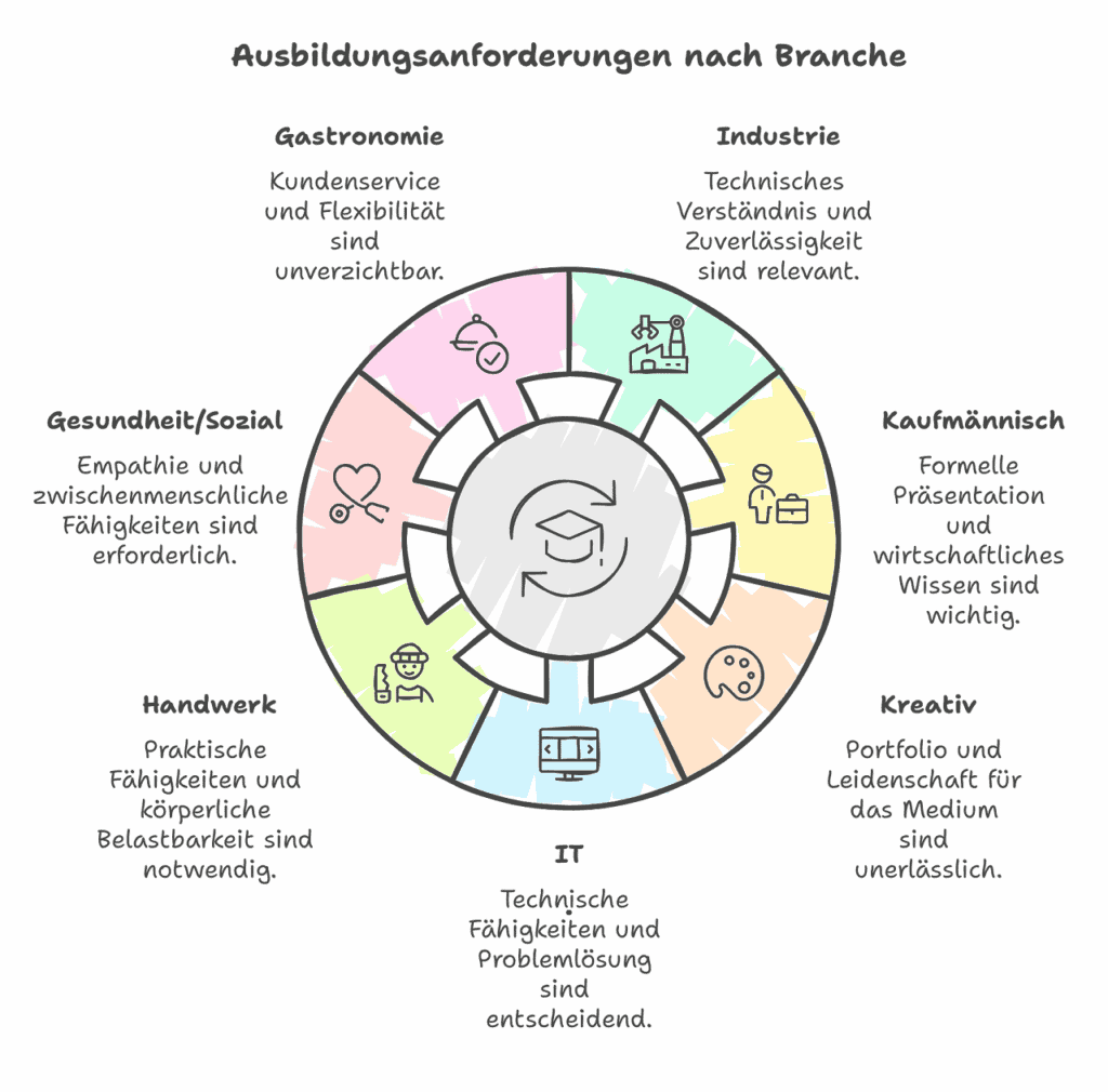 Anforderungen Ausbildung Branchen