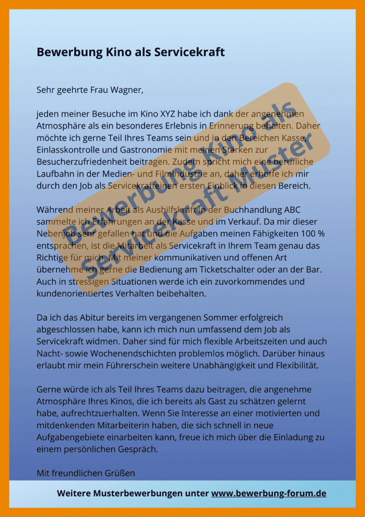 Grafik mit Muster für Bewerbung Kino