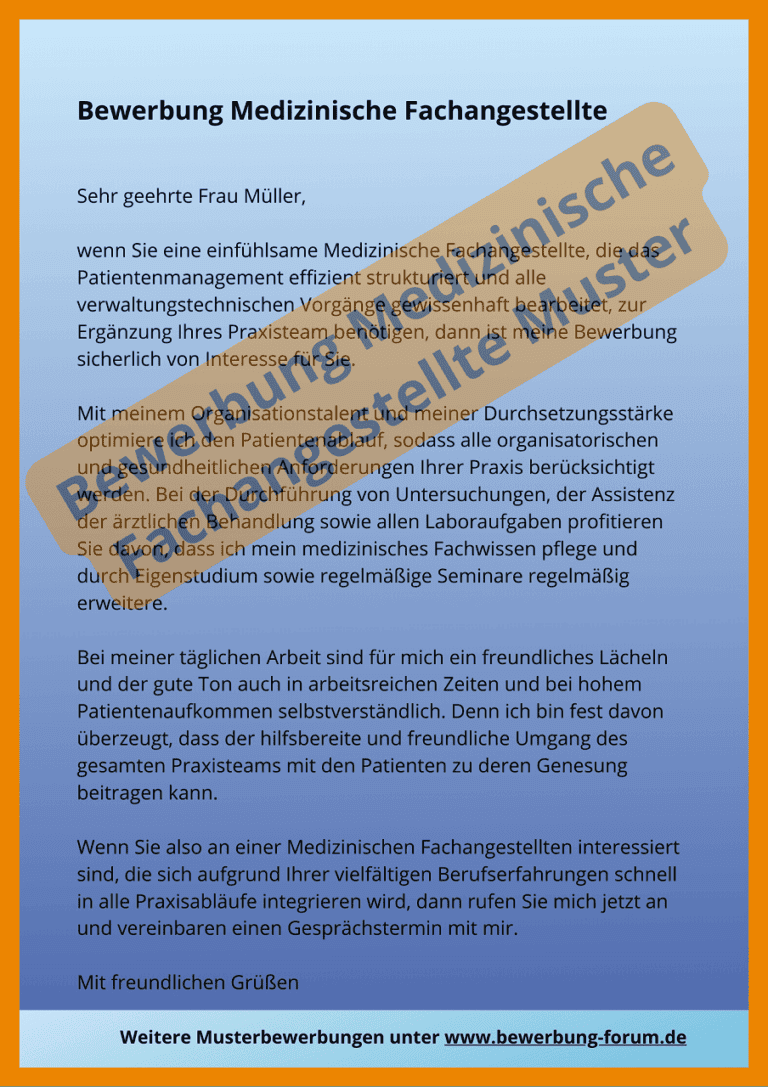 Bewerbung Als Medizinische Fachangestellte Ohne Berufserfahrung Medizinische Fachangestellte Bewerbung: 15+ Muster + Tipps