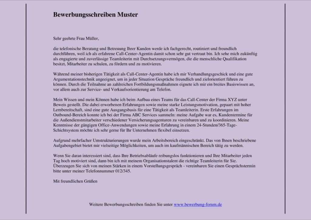 Bewerbung für einen Arbeitgeberwechsel.