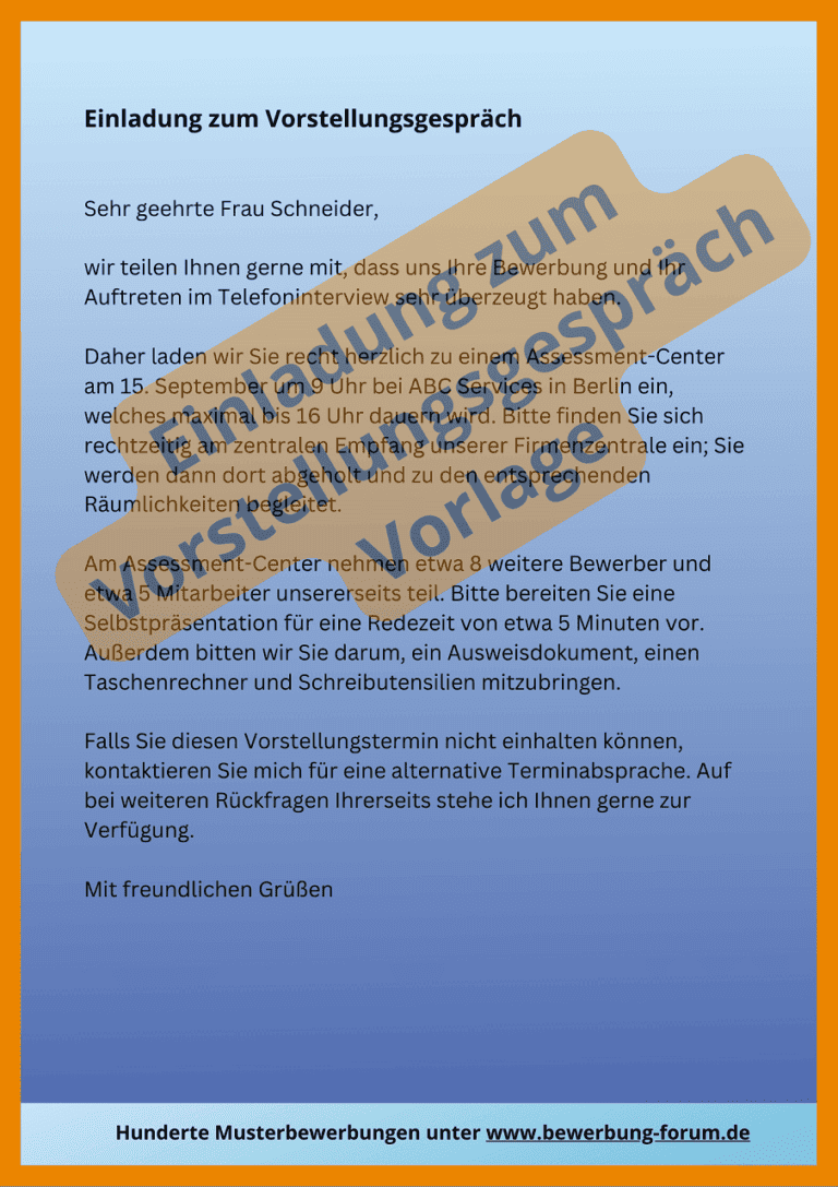 Auf Einladung Zum Vorstellungsgespräch Antworten Einladung zum Vorstellungsgespräch ⇒ 3 Muster + 7 Antworten