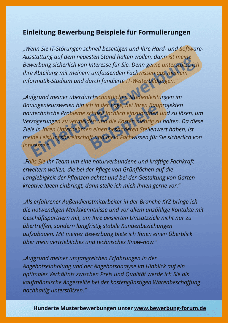 ᐅ Hiermit bewerbe ich mich um die Stelle Alternativen ️