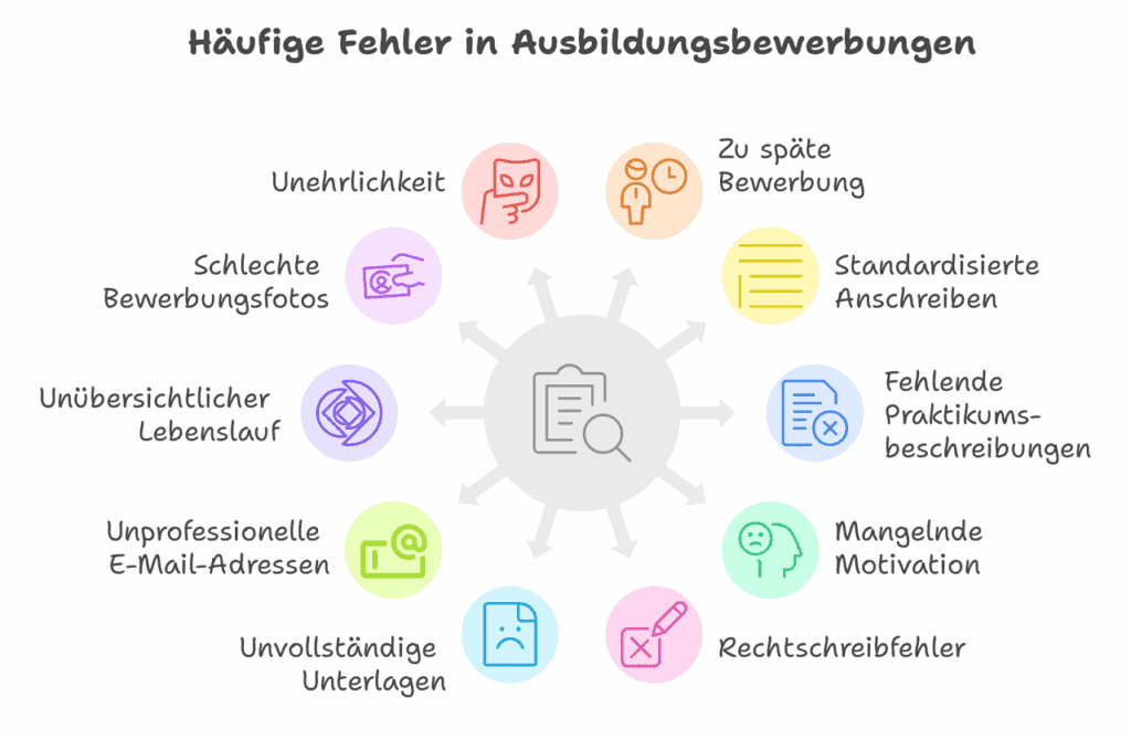 Fehler Ausbildungsbewerbung