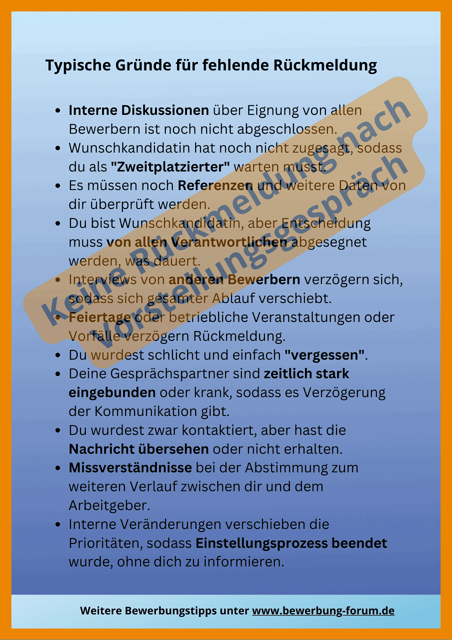 Wir melden uns bei Ihnen: Vorstellungsgespräch Bedeutung ️