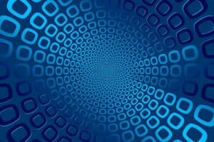 Eine Fantasie-Grafik in blau und mit Kreisen für Artikel zum Online-Bewerbungsformular