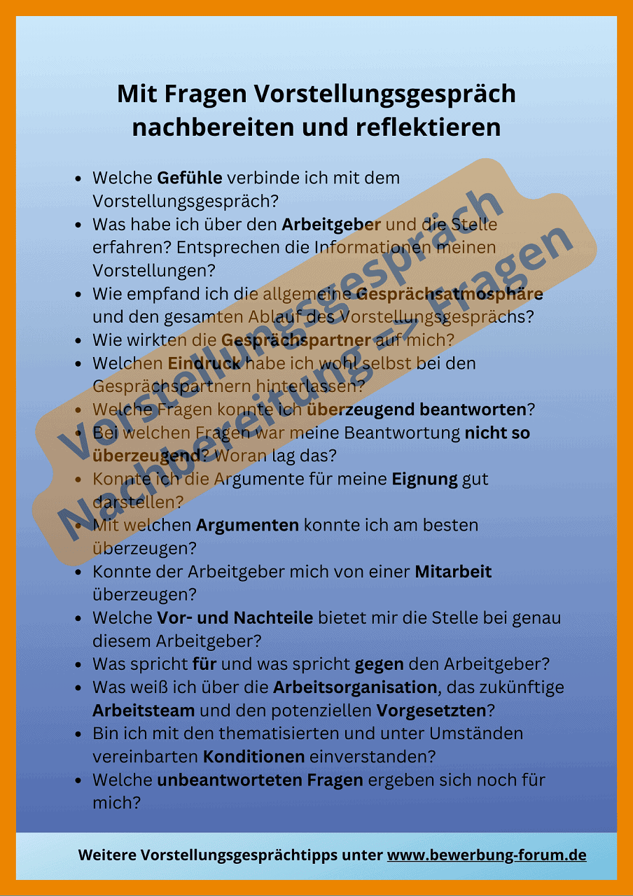 ᐅ Nachbereitung nach Vorstellungsgespräch: reflektieren ️