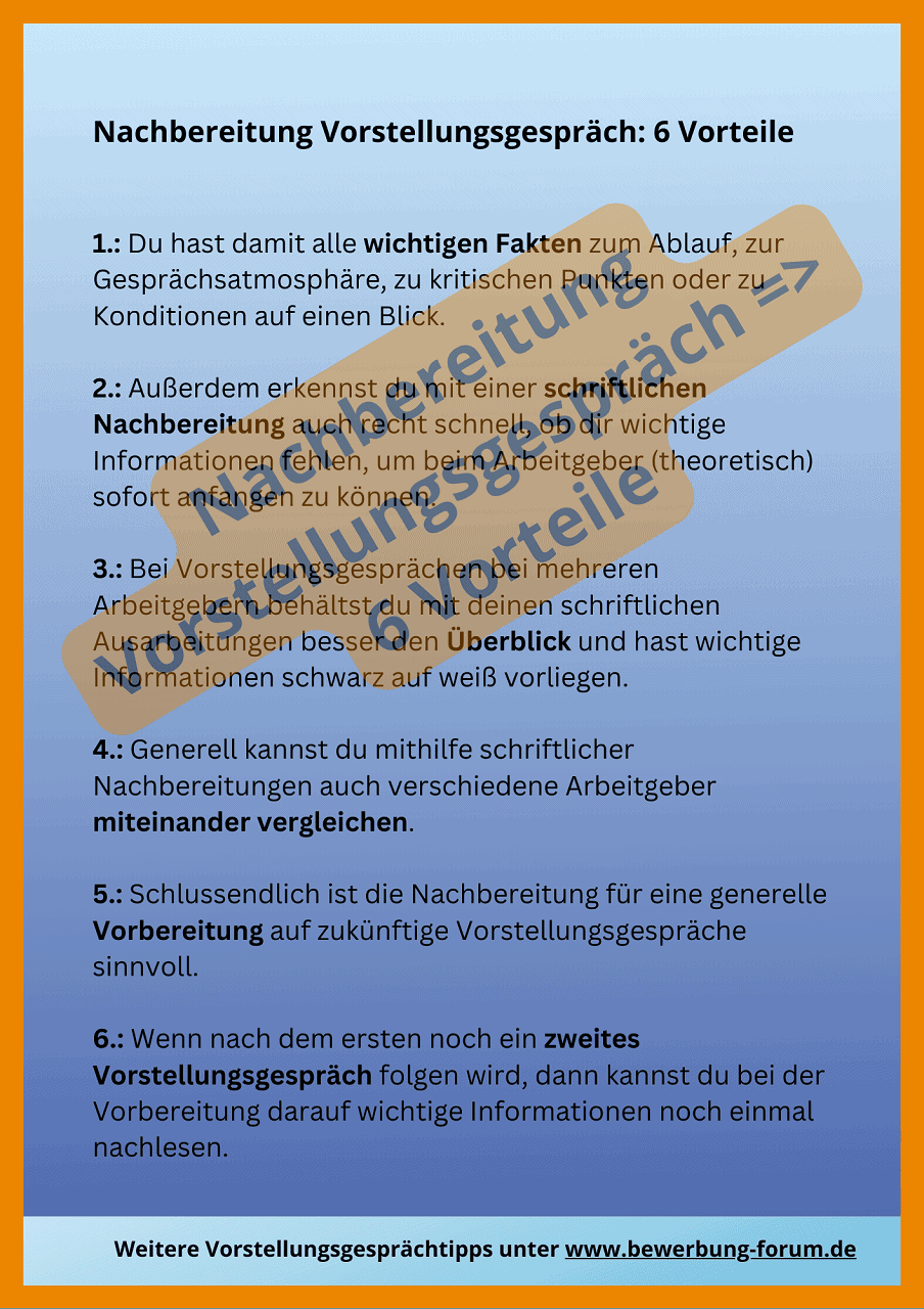ᐅ Nachbereitung nach Vorstellungsgespräch: reflektieren ️