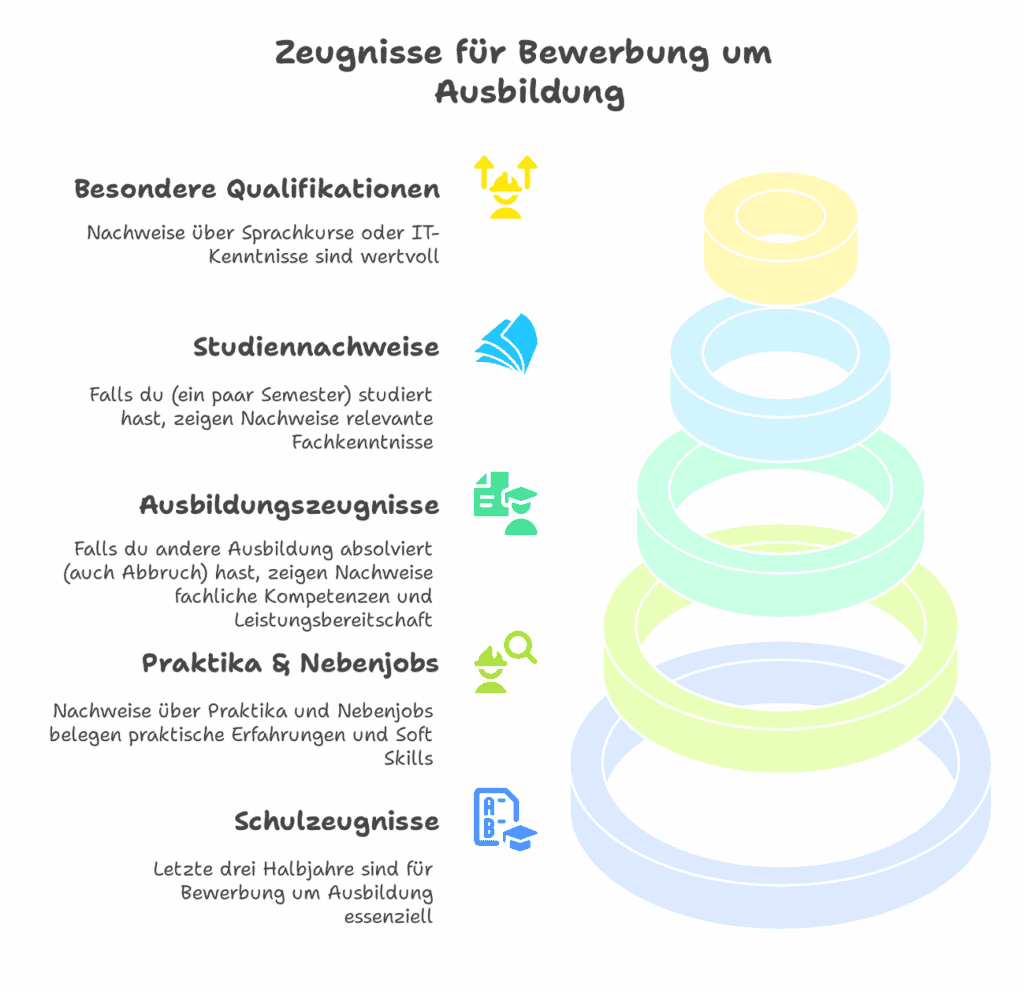 Zeugnisse Bewerbung Ausbildung Nachweise